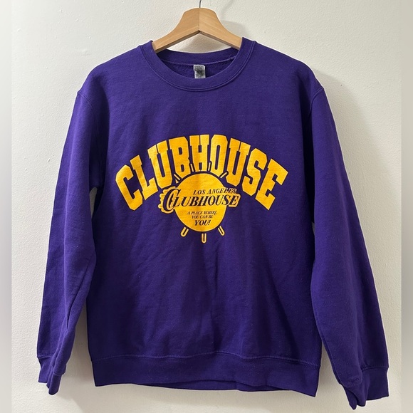 Gildan Other - Purple Los Angeles Clubhouse Crewneck